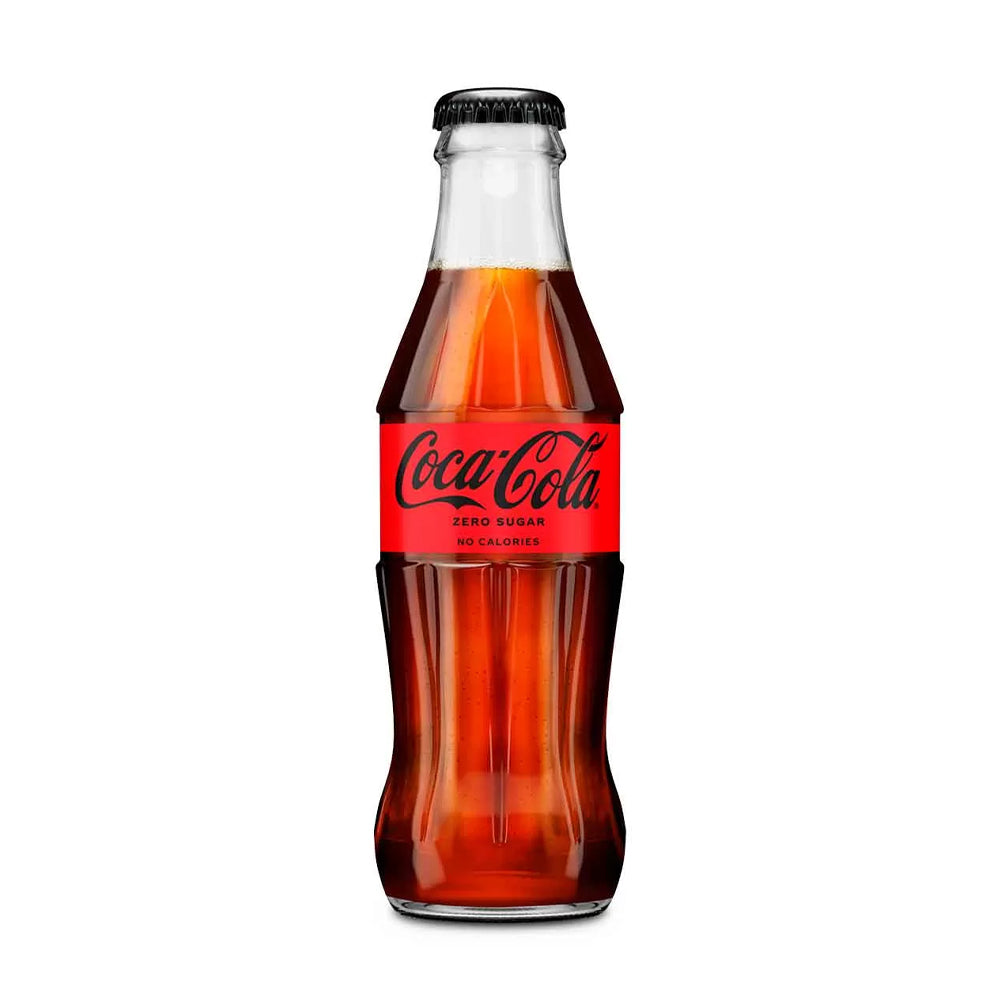 COCA COLA ZERO GLASS BOTTLES (200ml) x 24