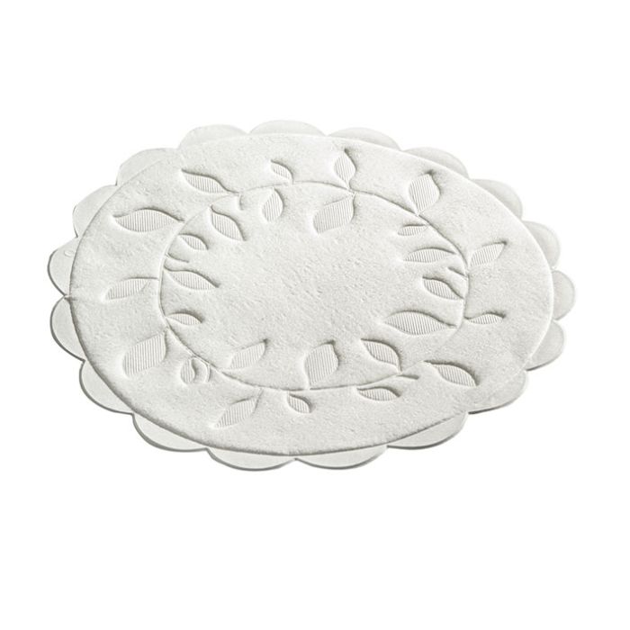 EDEN WAX BACKED COASTER 9CM WHITE