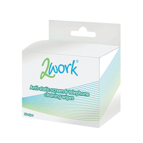 2WORK ANTI-STATIC SCREEN AND TELEPHONE WIPES (PACK OF 50) DB50342