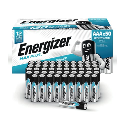 ENERGIZER MAX PLUS AAA ALKALINE BATTERIES (PACK OF 50) E303865600