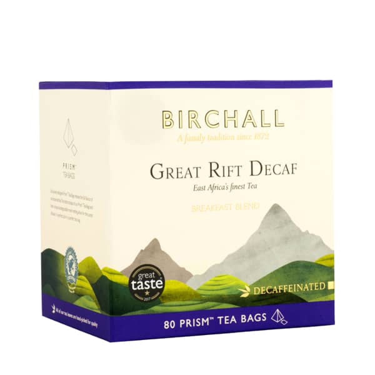 BIRCHALL GREAT RIFT DECAF PRISM TEA BAGS (80 bags)