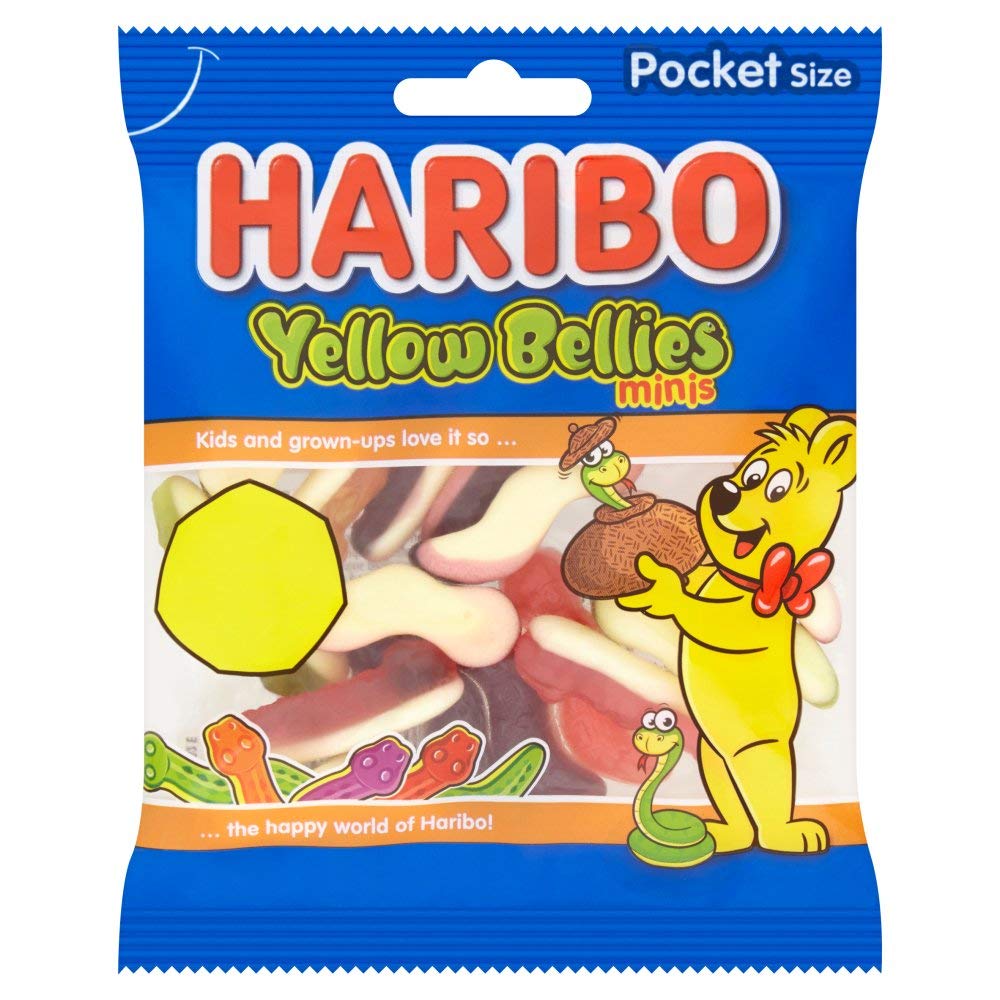 HARIBO YELLOW BELLIES SWEETS (60g) x 20