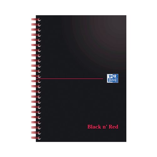 BLACK N' RED WIREBOUND NOTEBOOK 100 PAGES A5 (PACK OF 10) 1100080155