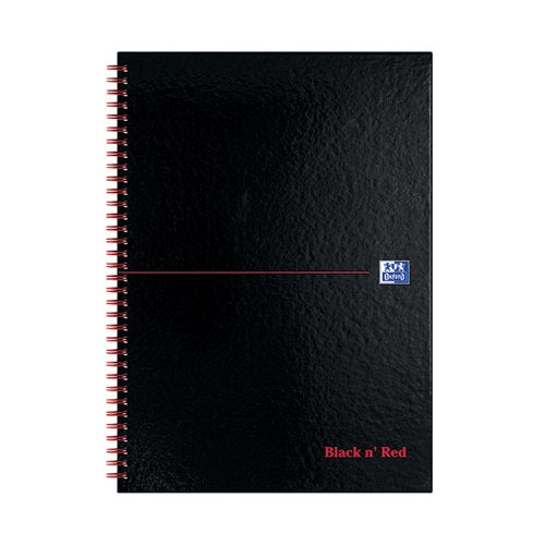 BLACK N' RED WIREBOUND A-Z HARDBACK NOTEBOOK A4 (PACK OF 5) 100080232