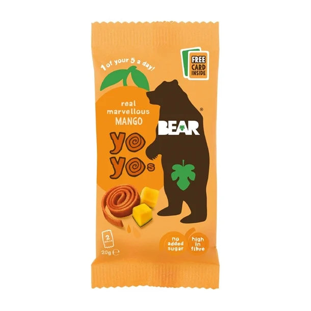 BEAR SNACKS MANGO YOYO'S (20g) x 18