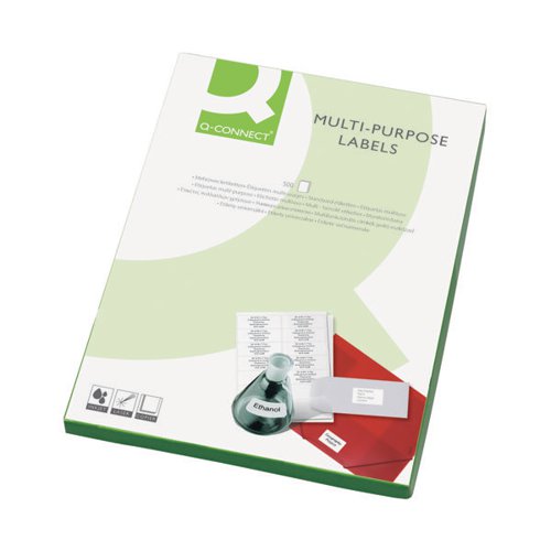 Q-CONNECT MULTIPURPOSE COPIER LABELS 105X148MM 4 LABELS/SHEET WHITE (PACK OF 2000 LABELS) KF02246