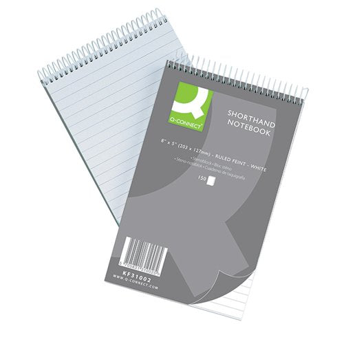 Q-CONNECT FEINT RULED SHORTHAND NOTEBOOK 300 PAGES 203X127MM (10 PACK) 31002