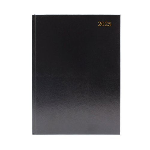 DESK DIARY WEEK TO VIEW A4 BLACK 2025 KFA43BK25