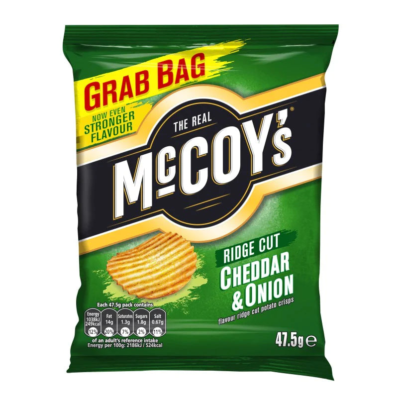 THE REAL McCOY'S RIDGE CUT CHEDDAR & ONION x 26