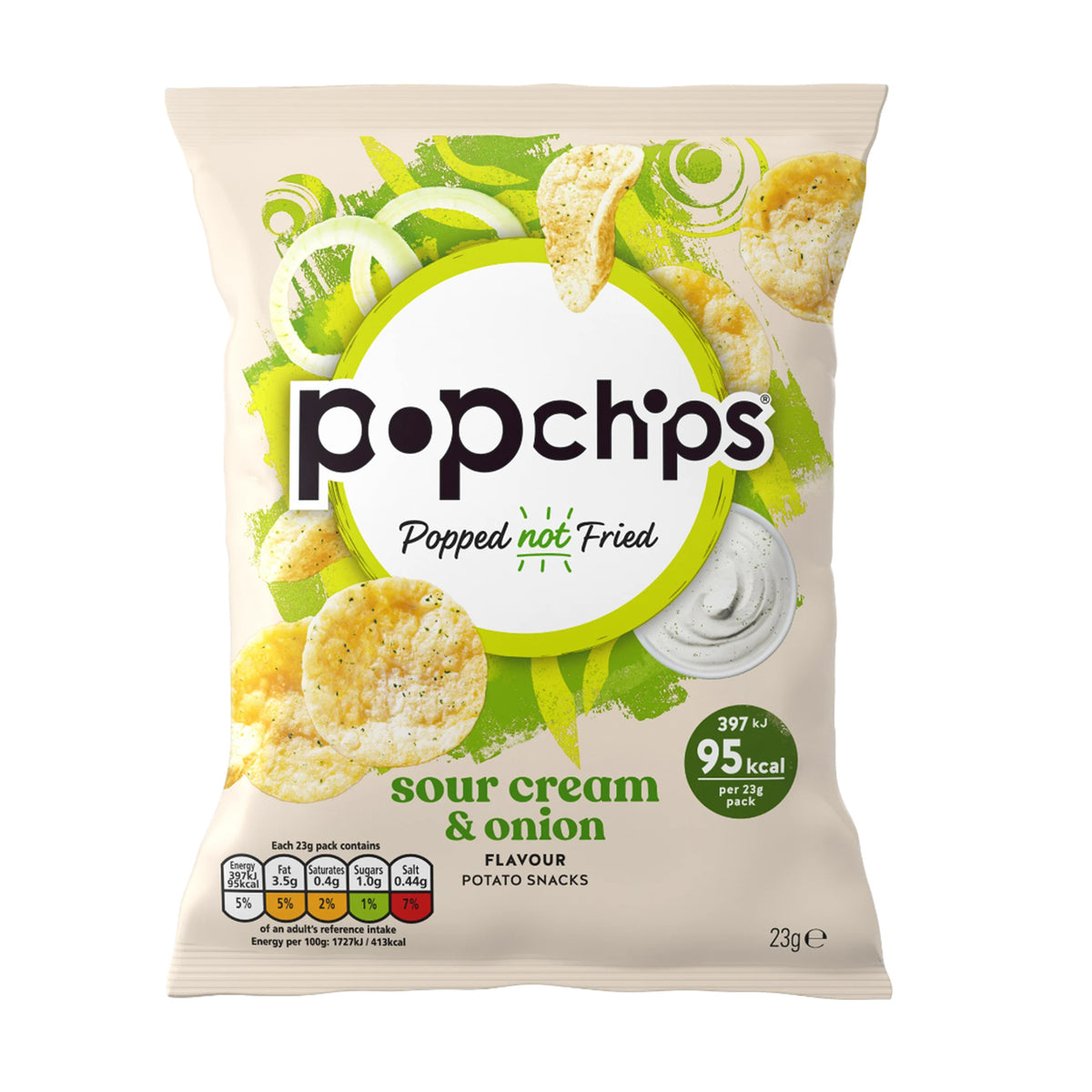 POPCHIPS SOUR CREAM & ONION (23g) x 24