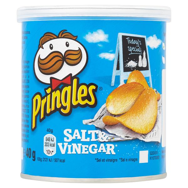 PRINGLES SALT & VINEGAR TUBE (40g) x 12