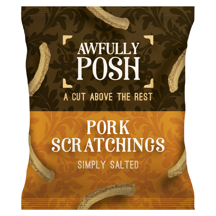 AWFULLY POSH SIMPLY SALTED PORK SCRATCHINGS (40g) x 10