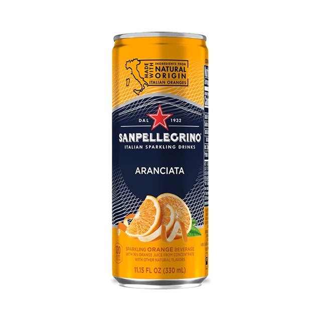 SAN PELLEGRINO SPARKLING ORANGE CANS (330ml) x 24