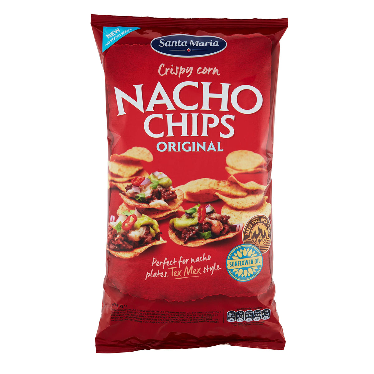 SANTA MARIA TORTILLA CHIPS ORIGINAL (475g) x 12