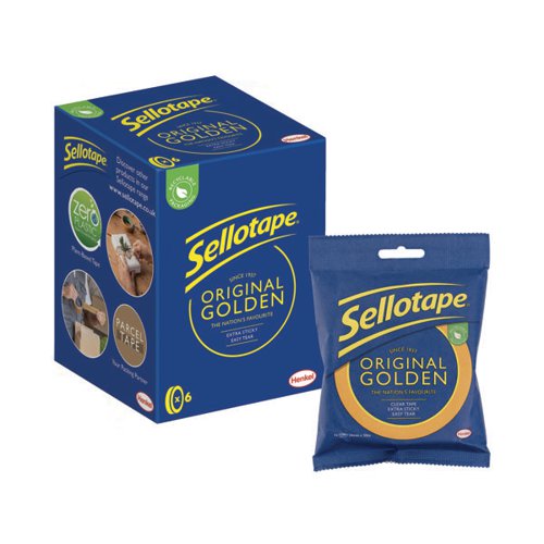 SELLOTAPE ORIGINAL GOLDEN TAPE 24MMX50M (PACK OF 6) 2928285