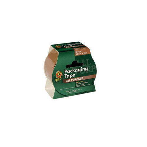 DUCKTAPE PACKAGING TAPE 50MMX25M BROWN (PACK OF 6) 260204