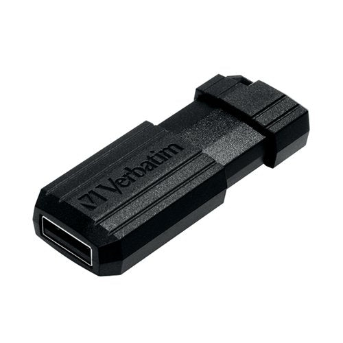VERBATIM PINSTRIPE USB DRIVE 8GB BLACK 49062