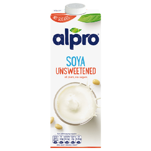 Alpro Ambient Unsweetened Soya Milk (1 Litre) x 8