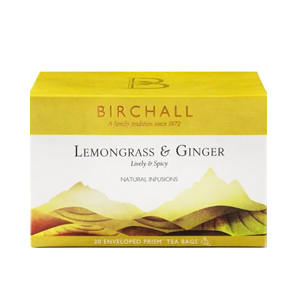 Birchall Tea Lemongrass & Ginger Enveloped Prism Tea Bags x 20