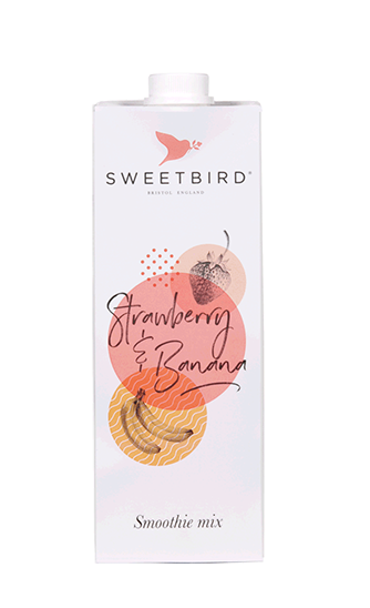 Sweetbird Strawberry & Banana Smoothie - 8 x 1 litre