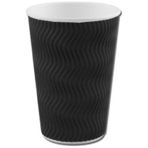 Ripple Black 12oz Cups (500)