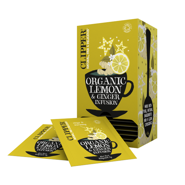 Clipper Organic Lemon & Ginger (25) x 6