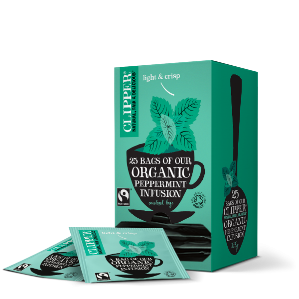 Clipper Fairtrade Organic Peppermint Tea (25) x 6