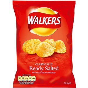 Walkers Ready Salted Crisps (32.5g) x 32