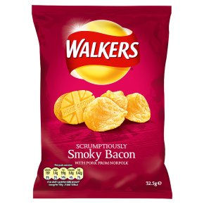 Walkers Smokey Bacon Crisps (32.5g) x 32