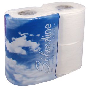 Silverline Super Soft 2 Ply Toilet Rolls (4-roll packs) x 10